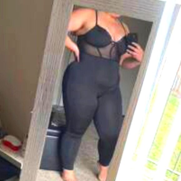 Sexy Plus Contrast Mesh Bustier Cami Unitard Jumpsuit sz 4x - Picture 12 of 12